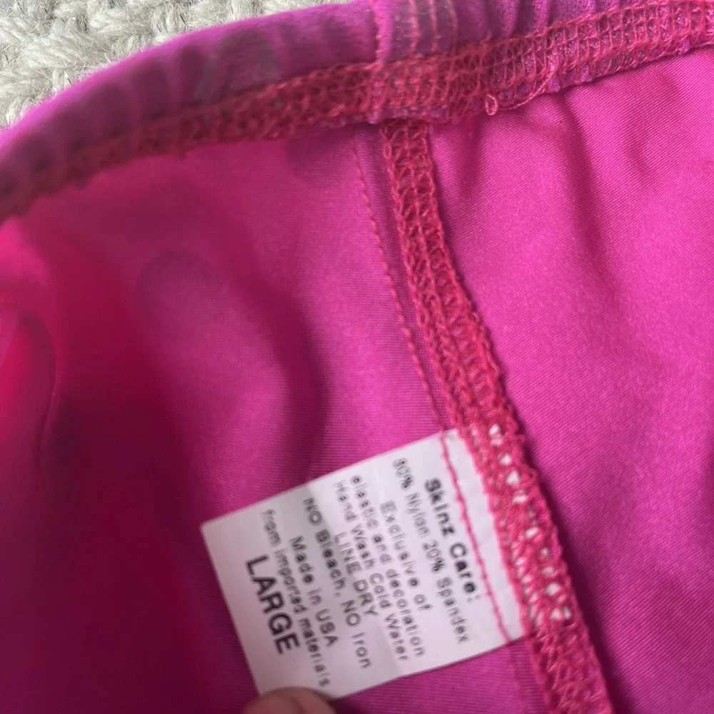 Derby Skinz pink polka dot large USA VTG Sparkle Shorts